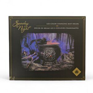 ​HUGE 18" Misting SKULL Cauldron LED Color Changing Lights HALLOWEEN SPOOKY NEW